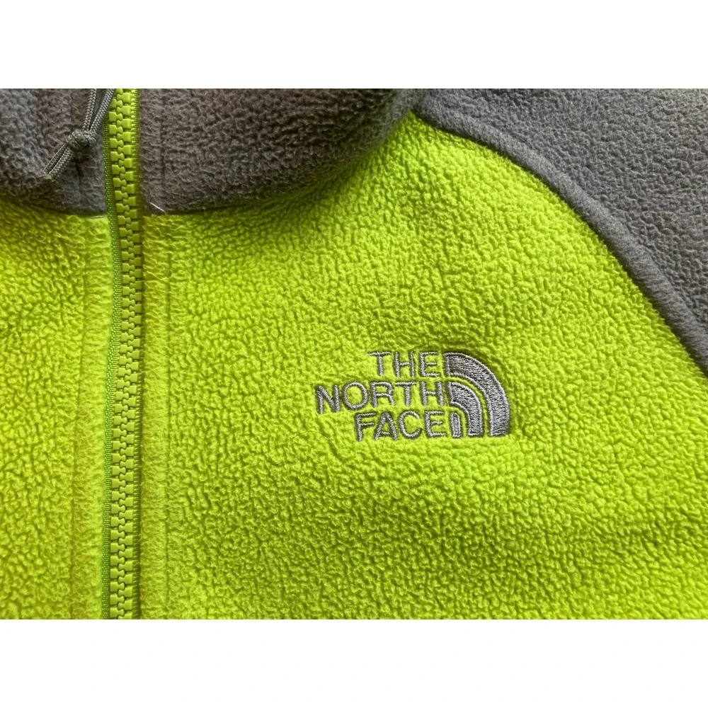 The North Face Jacket Womens Large Fleece Gray & Green Full Zip Outdoor‎ Coat